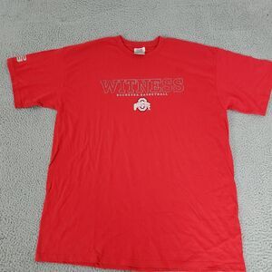 VINTAGE Ohio State Buckeyes Shirt Men Extra Large Red‎ Basketball Nike Lebron XL